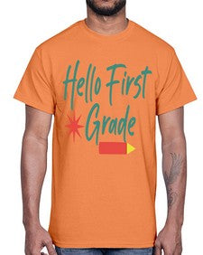 Hello First Grade 277#- first grade- Cotton Tee