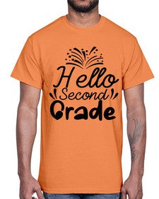 Hello Second Grade 322#- second grade- Cotton Tee