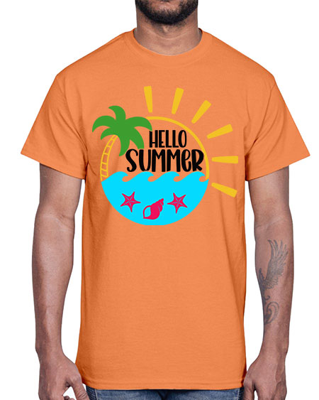 Hello Summer Style 40#- summer- Cotton Tee