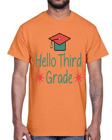 Hello Third Grade 345#- seventh grade- Cotton Tee