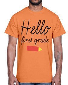 Hello first grade 274#- first grade- Cotton Tee