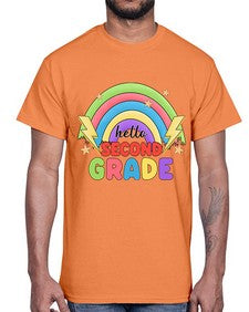 Hello second Grade Rainbow 330#- second grade- Cotton Tee