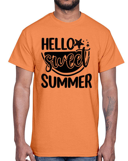 Hello sweet summer 01#- summer- Cotton Tee