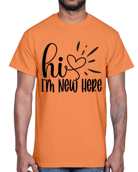 Hi Im New Here 332#- kids- Cotton Tee