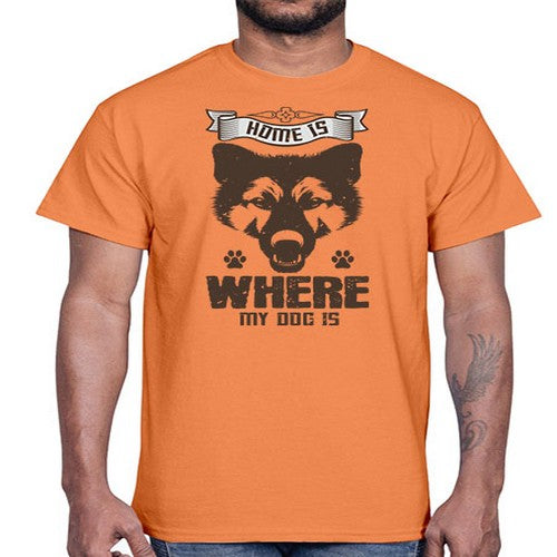 Home Is Where My Dog Is Style 202#- dogs- Cotton Tee