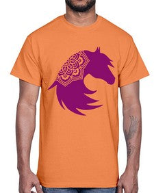 HorseFaceMandala 535#- mandala- Cotton Tee