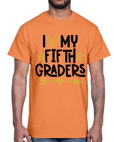 I Love My Fifth 364#- fifth grade- Cotton Tee