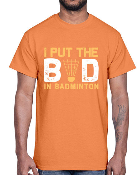I put the 1097#- badminton- Cotton Tee