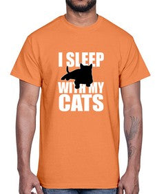 I sleep With My Cats- cats- Cotton Tee