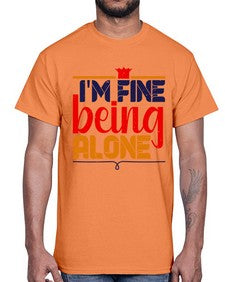 Im fine being alone 118#- chess- Cotton Tee