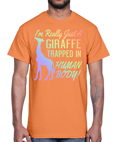 Im really just a giraffee trapped in human body- giraffee- Cotton Tee