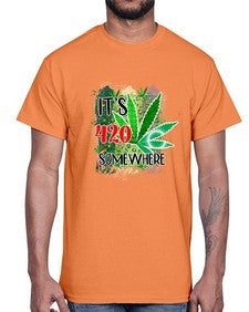 Its Somewhere 670#- marijuana- Cotton Tee