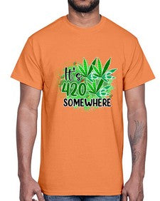 Its Somewhere 672#- marijuana- Cotton Tee