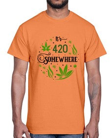 Its Somewhere 673#- marijuana- Cotton Tee