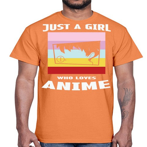 Just A Girl Who Loves Anime 265#- anime- Cotton Tee