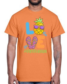 LOVE first Grade Summer Pineapple 515#- first grade- Cotton Tee