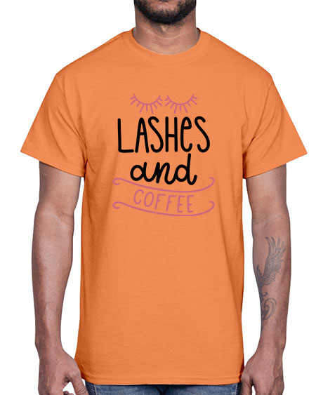 Lashes and Coffee Style 68#-makeup Cotton Tee