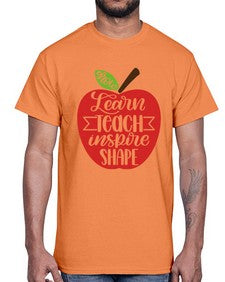 Learn Teach Inspire Shape Style 1044#- teacher- Cotton Tee