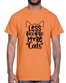 Less People More Cats Style 97#- cats- Cotton Tee