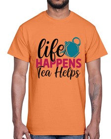 Life Happens Tea Helps 1310#- tea- Cotton Tee
