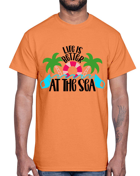 Life Is Better At The Sea Style 32#- summer- Cotton Tee