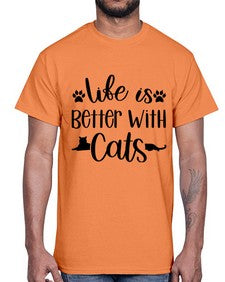 Life Is Better With A Cats Style 99#- cats- Cotton Tee