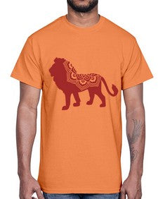LionMandala 734#- mandala- Cotton Tee