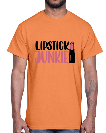 Lipstick Junkie Style 56#-makeup Cotton Tee