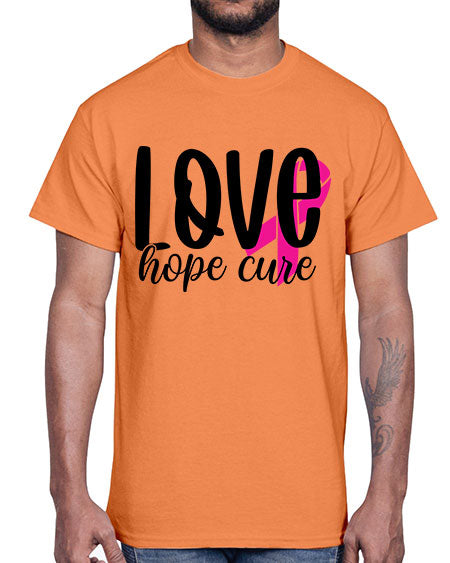 Love Hope Cure 13#- breast cancer- Cotton Tee