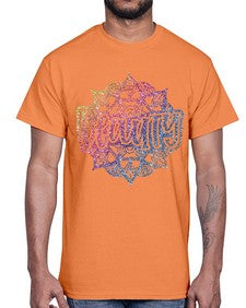 Mandala Beauty Rainbow Glitter 756#- mandala- Cotton Tee