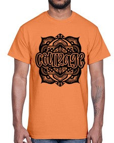 Mandala Courage 759#- mandala- Cotton Tee