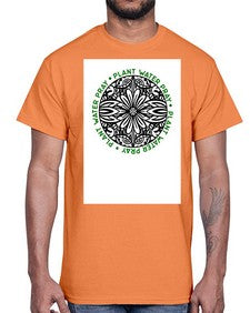Mandala Garden Round 910#- mandala- Cotton Tee