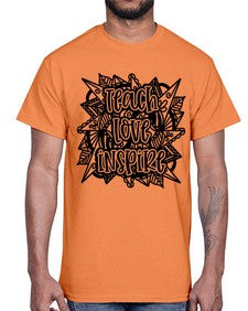 Mandala Teach Love Inspire 763#- mandala- Cotton Tee