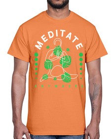 Meditate Anywhere 420#- yoga- Cotton Tee
