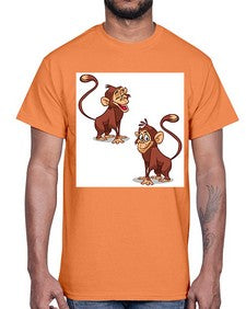 Monkey 175#- cartoon general- Cotton Tee