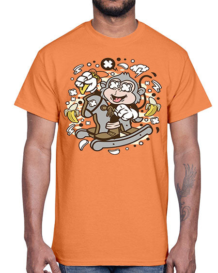 Monkey Rocking Horse- monkey- Cotton Tee