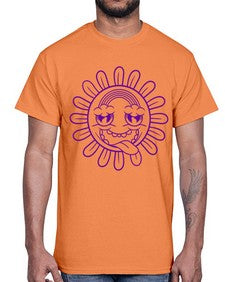 Moody sunflower 184#- cartoon general- Cotton Tee