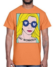 No Worries 956#- art pop art- Cotton Tee