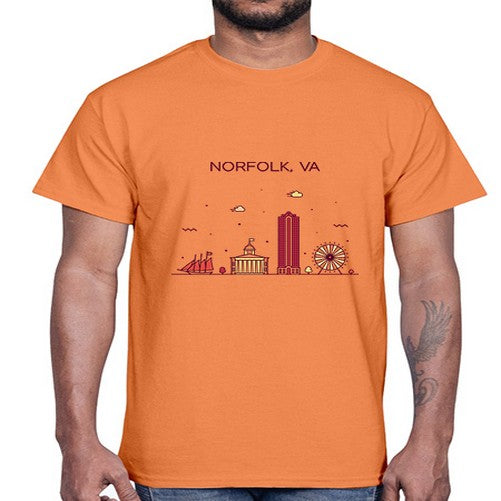 NorfolkVA 1496#- cities- Cotton Tee