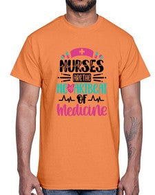 Nurses Are The Heartbeat Style Style 1232#- nurse- Cotton Tee