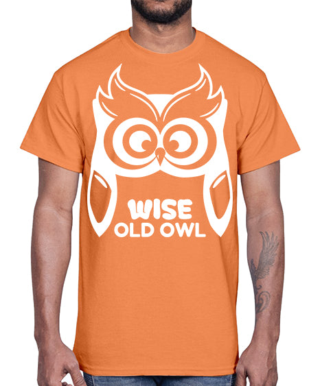 Owl Lover Wise Old Owl A TurtleRabbit 13#- owl- Cotton Tee