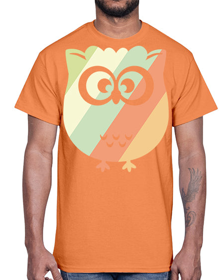 Owl Retro Style Vintage A TurtleRabbit 15#- owl- Cotton Tee