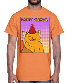 Party Animal 978#- art pop art- Cotton Tee