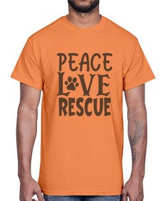Peace Love Rescue Style 23#- cats- Cotton Tee