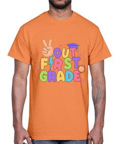 Peace Out first Grade Peace 625#- first grade- Cotton Tee