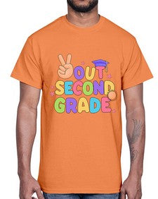 Peace Out second Grade Peace 643#- second grade- Cotton Tee
