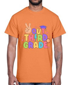 Peace Out third Grade Peace 648#- third grade- Cotton Tee