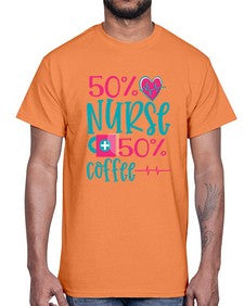Percent Nurse Percent Coffee Style 1306#- nurse- Cotton Tee