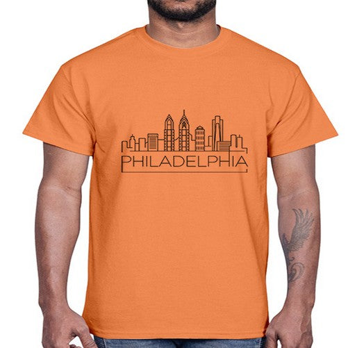 Philadelphia Minimal Skyline 1601#- cities- Cotton Tee