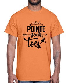 Pointe your toes 177#- ballet- Cotton Tee